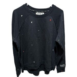 Peace Love World Embroidered Flowers Pullover Sweater